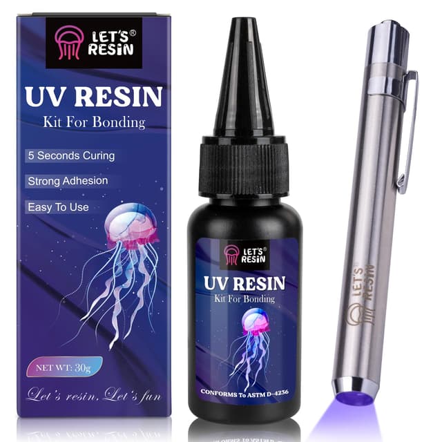 LET'S RESIN UV Resin Set mit UV Lampe ⚡️ 30g UV-Harz-Kit 🌟