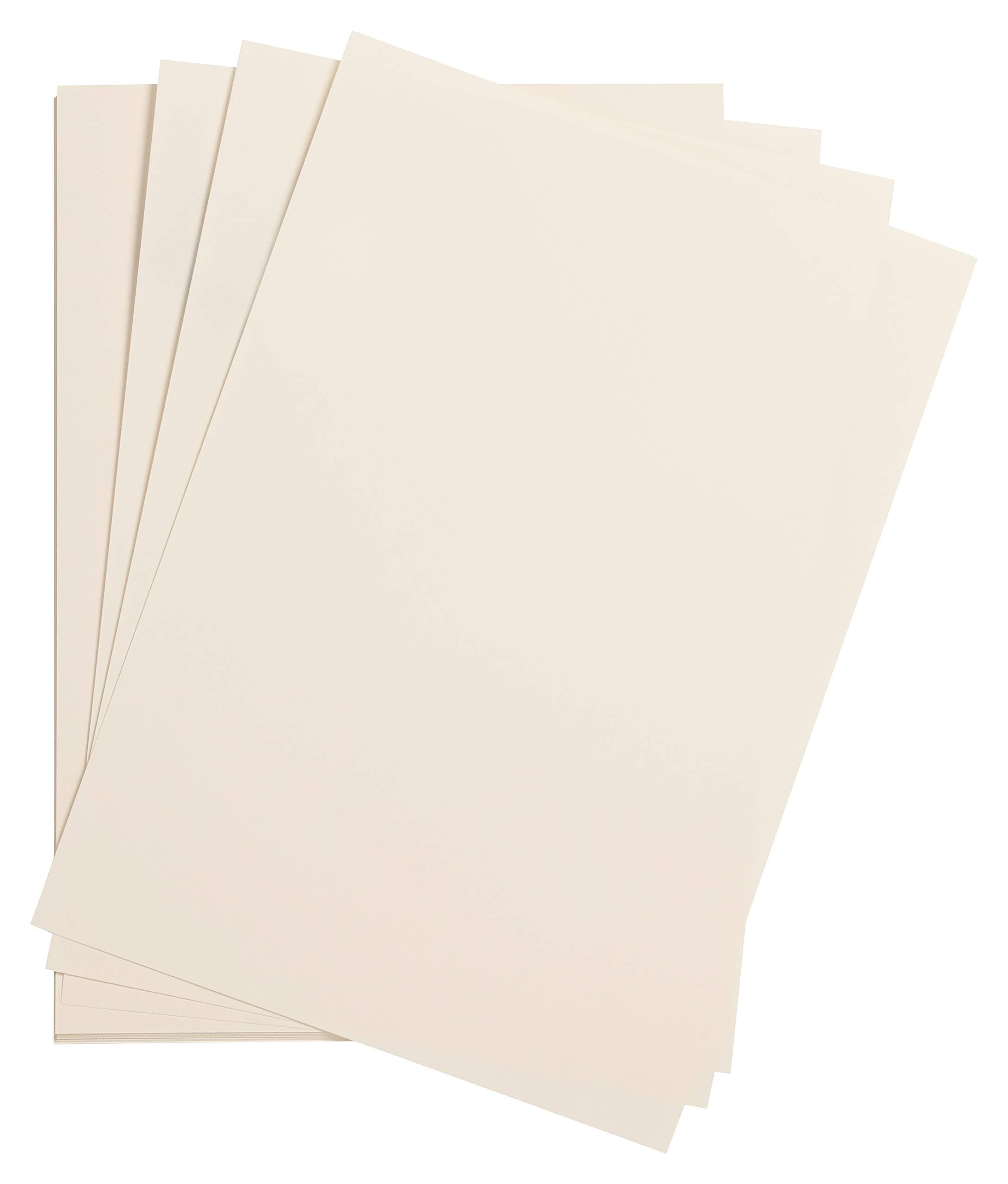 Clairefontaine 975275C Packung mit 25 Bastelkartons Maya, 185g, DIN A4, 21 x 29,7cm, 1 Pack, elfenbein
