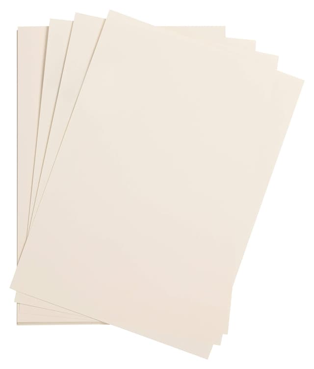 Clairefontaine 975275C Packung mit 25 Bastelkartons Maya, 185g, DIN A4, 21 x 29,7cm, 1 Pack, elfenbein