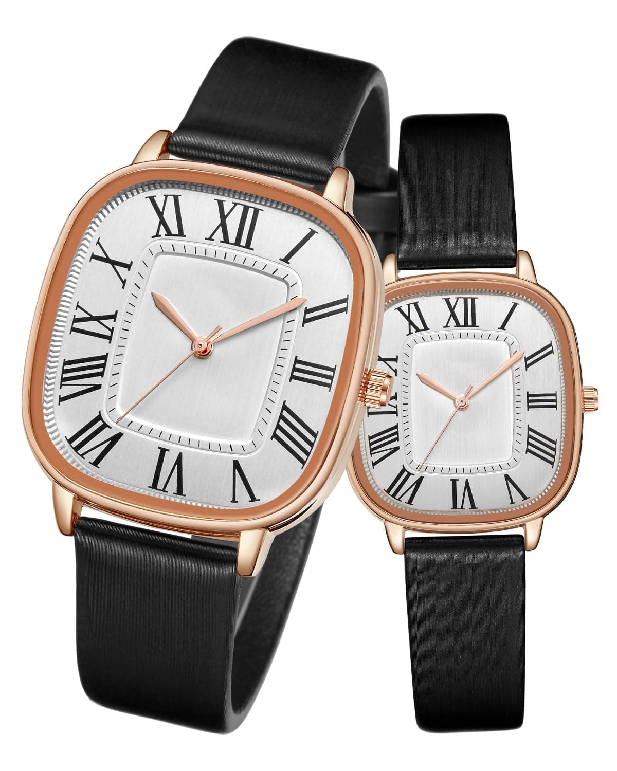CIVO Uhren Herren Damen Quadratisch Elegante Leder Armbanduhr Herren Damen Wasserdicht Analog Quarz Minimalistische Uhren fur Herren Frauen 2 Weiß
