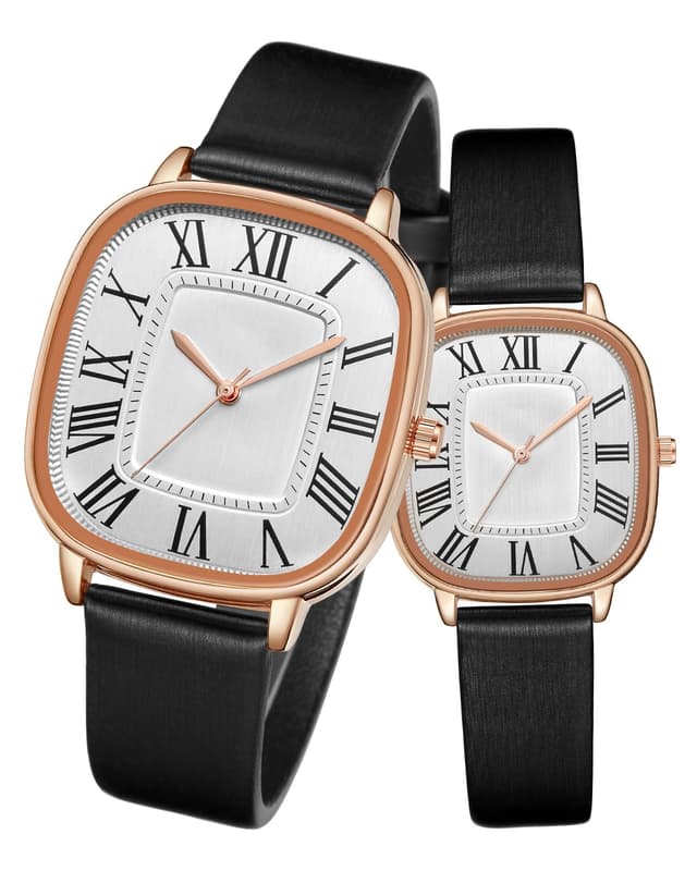 CIVO Uhren Herren Damen Quadratisch Elegante Leder Armbanduhr Herren Damen Wasserdicht Analog Quarz Minimalistische Uhren fur Herren Frauen 2 Weiß