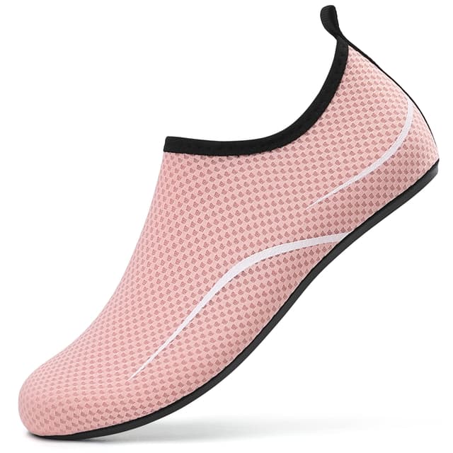 RUOMU Unisex Badeschuhe Wasserschuhe Schnell Trocknend Wassersportschuhe Schwimmschuhe, Gr.34-47 38 EU A787 Rosa 🏊‍♀️🩴