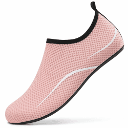 RUOMU Unisex Badeschuhe Wasserschuhe Schnell Trocknend Wassersportschuhe Schwimmschuhe, Gr.34-47 38 EU A787 Rosa 🏊‍♀️🩴
