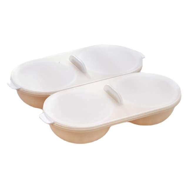 🥚🍳 XNSHUN Eierkocher Mikrowelle, 4 Eier Pochierte Eier Form 🍳🥚