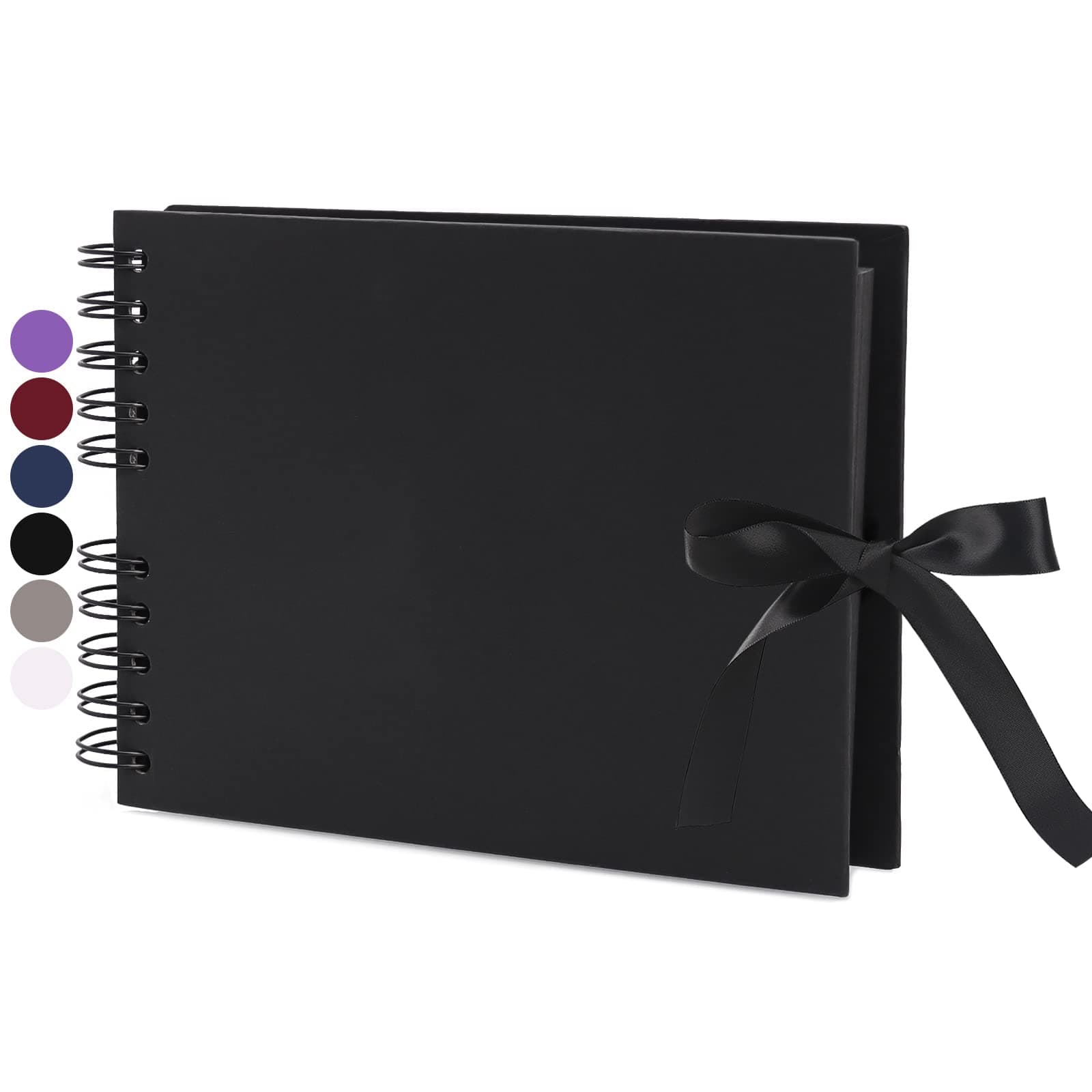 📸 Vienrose Fotoalbum Zum Selbstgestalten 24 x 17 cm DIY Fotobuch 40 Seiten Schwarz 🎁