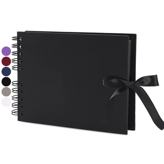 📸 Vienrose Fotoalbum Zum Selbstgestalten 24 x 17 cm DIY Fotobuch 40 Seiten Schwarz 🎁