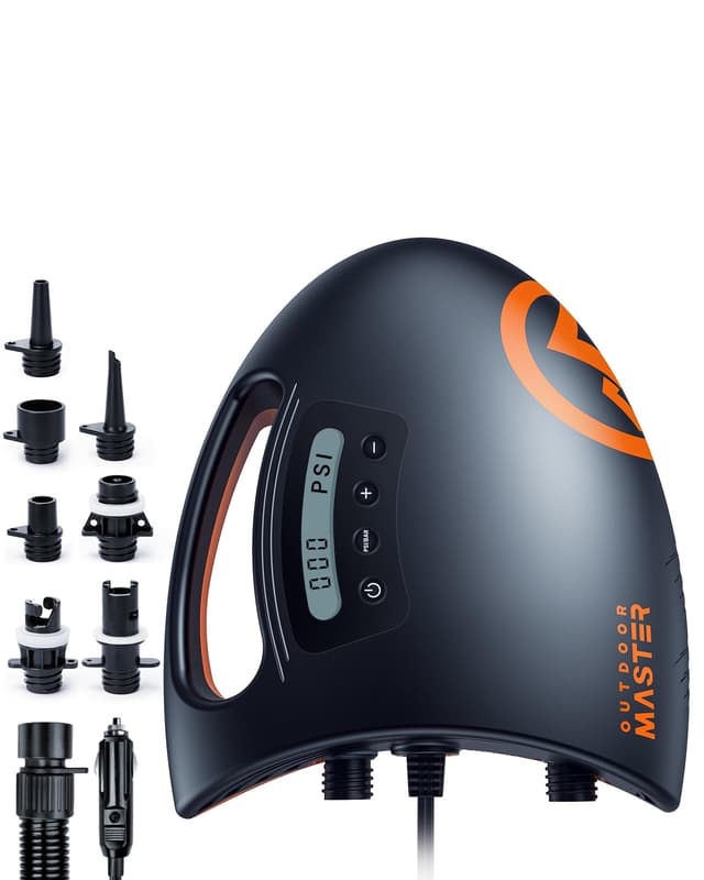 🦈 OutdoorMaster The Shark Elektrische SUP Luftpumpe Hochdruck mit 20PSI 12V DC 🌊