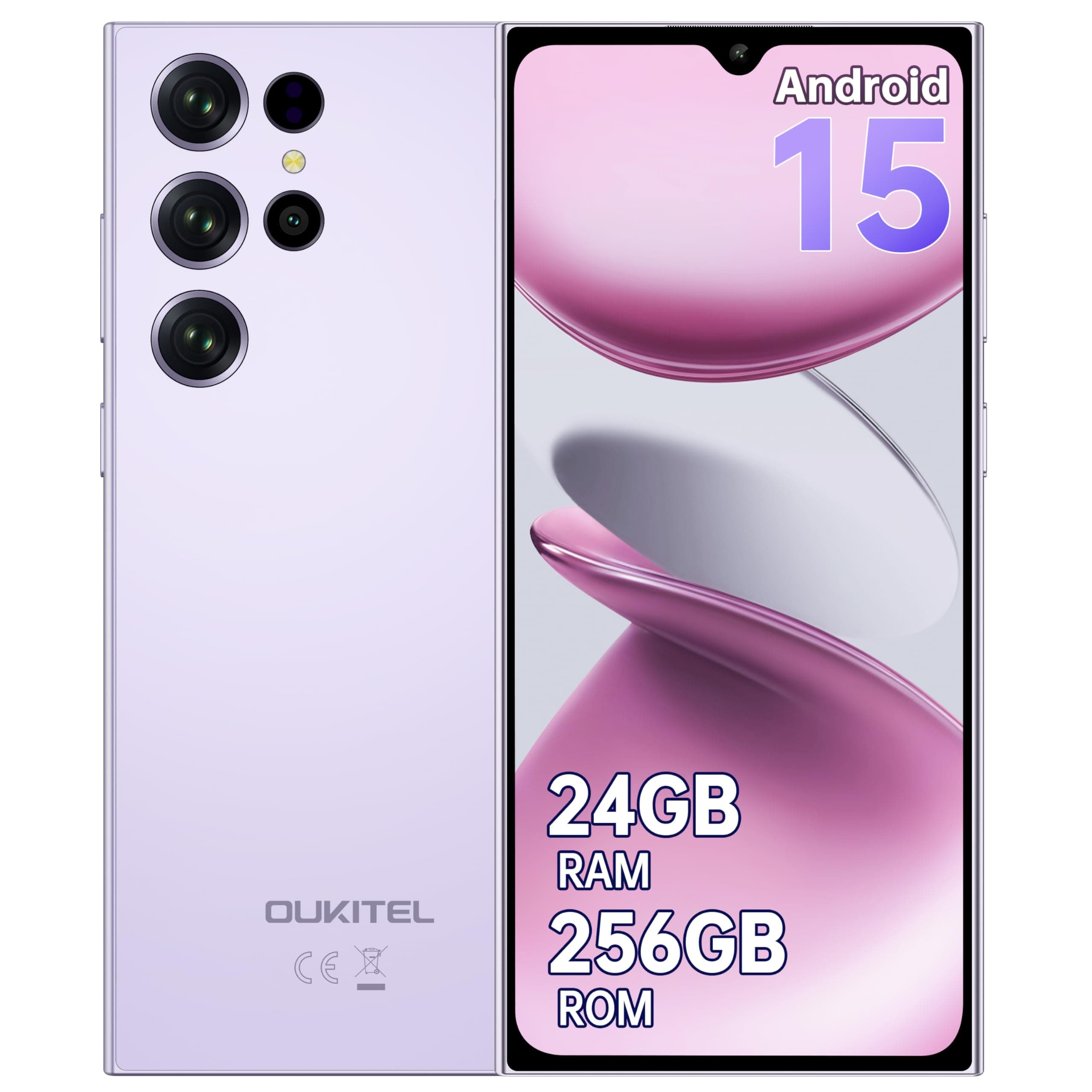 📱 OUKITEL C61 Pro Android 15 Smartphone 6,88'' HD+ 90Hz Bildschirm 24GB+256GB/1TB