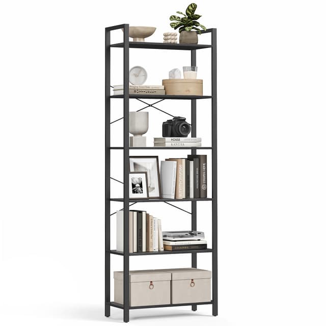 VASAGLE Bücherregal 6 Ebenen 📚 Industrie-Design 🏡