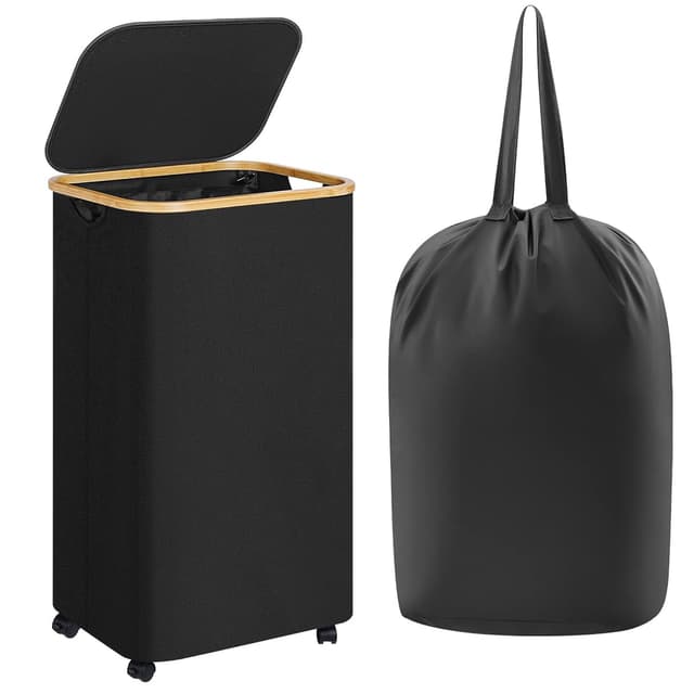 🌟 Super Angebot! 100L Faltbarer Wäschekorb mit Deckel & Rollen 🧺