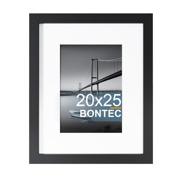 🖼️ BONTEC Bilderrahmen 20 x 25 cm - Klassischer Rahmen mit PET-Deckel