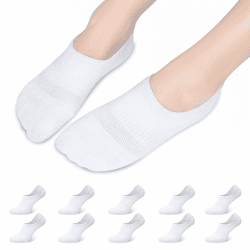 Falechay 10 Paar Sneaker Socken Damen Füßling Herren No show Unsichtbare Socken Sneakersocken 39-42 Weiß 🧦🌟