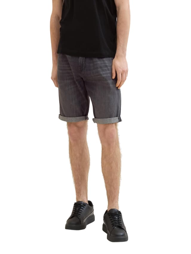 👖🌞 TOM TAILOR Herren Josh Regular Denim Shorts 31 10220 - Used Dark Stone Grey Denim 🌞👖
