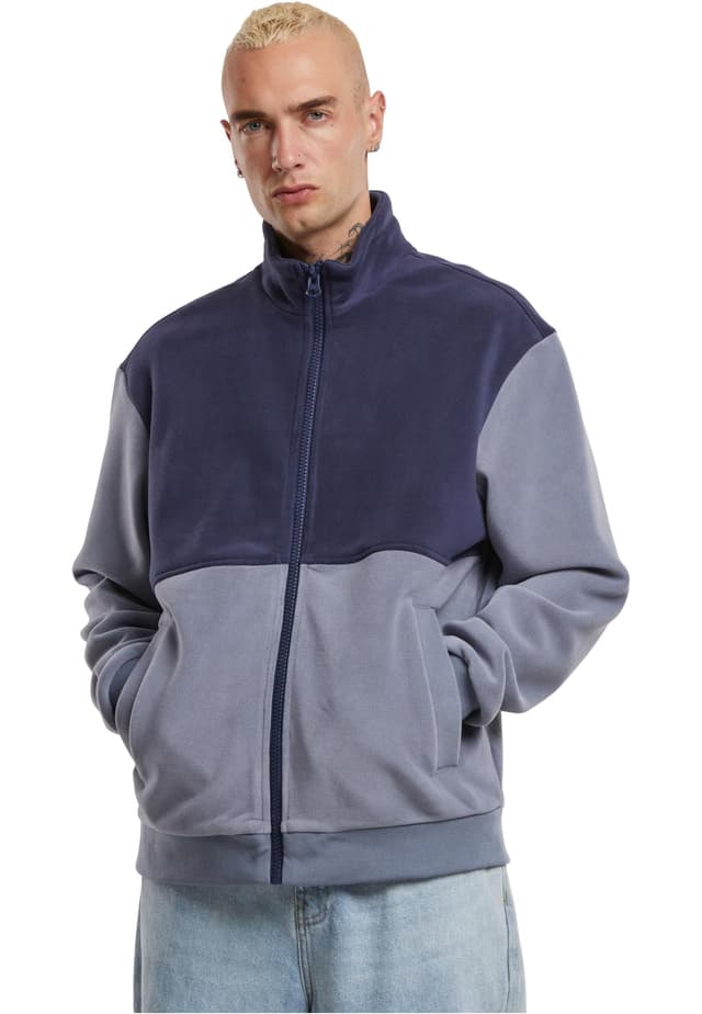Urban Classics Herren Übergangsjacke Colour Block Polar Fleece Jacket XL navy/cloudsky 🧥