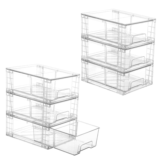 🌟 Vtopmart 6 Stücke Transparent Schubladenboxen - Organisieren leicht gemacht! 🌈