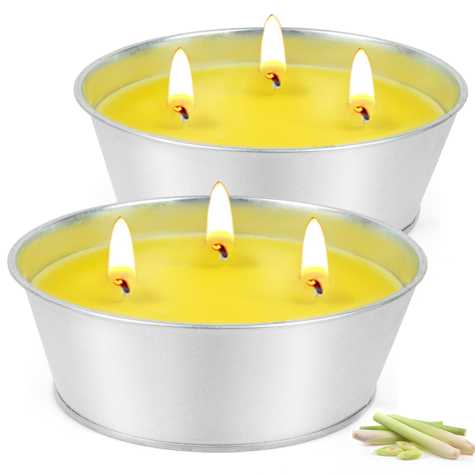 Citronella Kerze Outdoor Groß, 2 x 16oz -120 Std Zitronella Kerzen Draußen