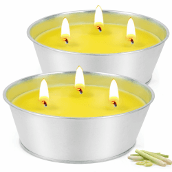 Citronella Kerze Outdoor Groß, 2 x 16oz -120 Std Zitronella Kerzen Draußen