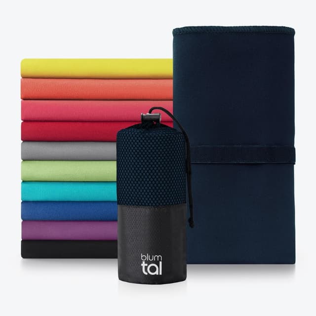 Blumtal Mikrofaser Handtuch 200x100 cm - Schnelltrocknendes Sporthandtuch für Fitness, Fitnessstudio, Reise und Gym - Dunkelblau Dark Ocean Blue - Blau XXL: 200 x 100cm 🏋️‍♂️🌊🧘‍♂️