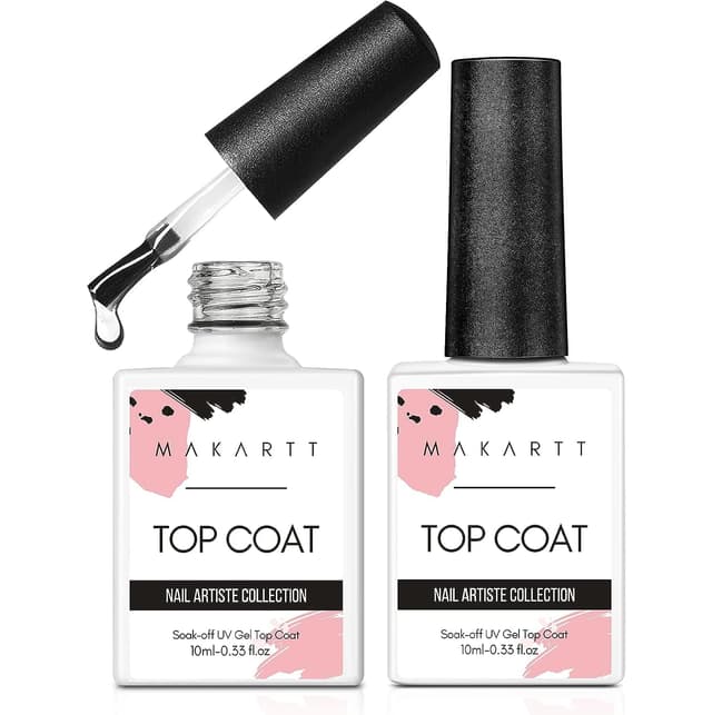 Makartt Top Coat Gel UV: 2 Stück UV Top Coat 10ml Unterlack für Nägel 🌟