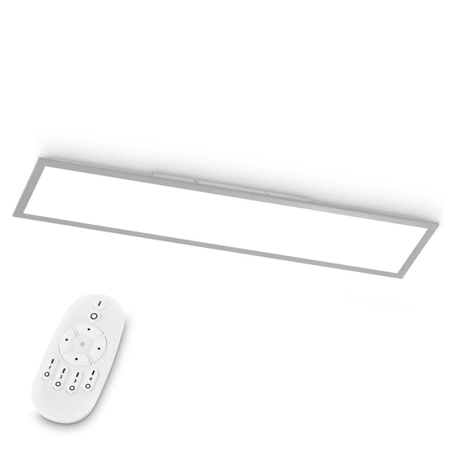EGLO LED Deckenleuchte Bottazzo 100x25 cm - Silberfarbenes Aluminium - Dimmbar mit Fernbedienung 🌟
