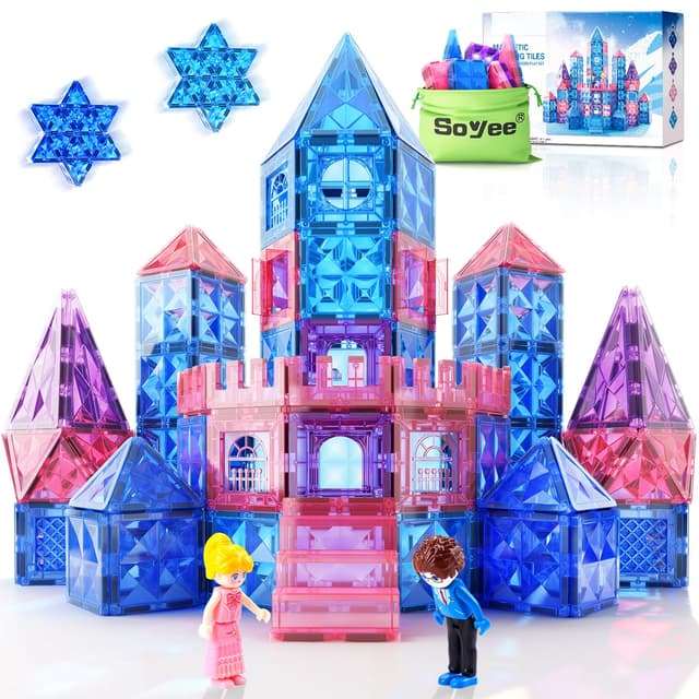 👸🏰👑 Soyee Magnetische Bausteine Prinzessinnenspielzeug für 3-8-jährige Mädchen und Jungen