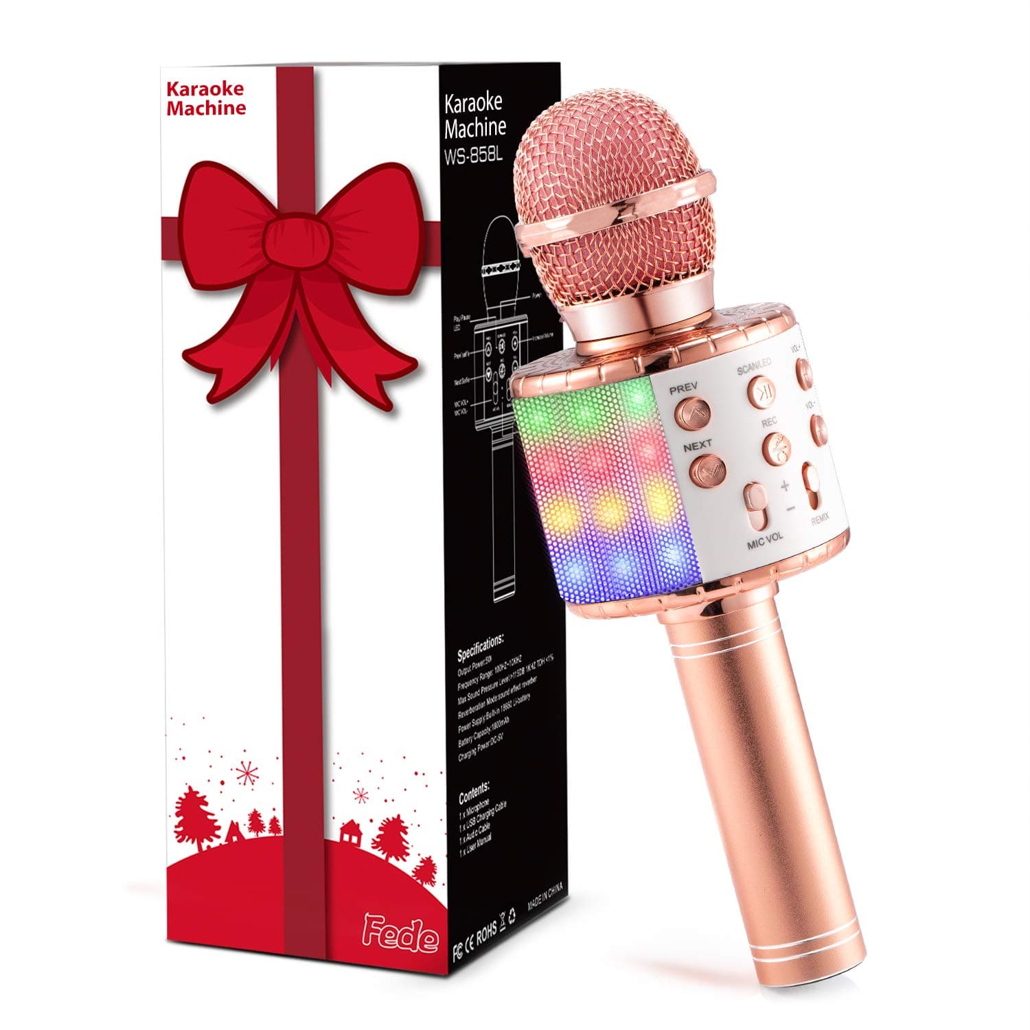 🎤🎵 Fede Karaoke Mikrofon für Kinder - Drahtloses Bluetooth Mikrofon - Lustige Geschenke Spielzeug 🎤🎵