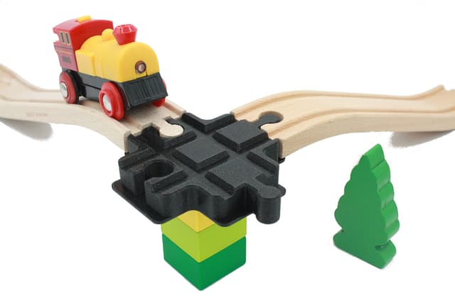 🚂 1 Kreuzung für Zug aus Holz - Kompatibel mit Brio Duplo 🚧