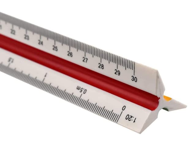 📏🏗️ RoySmart Kunststoff Maßstab Lineal Dreikantmaßstab - 30cm