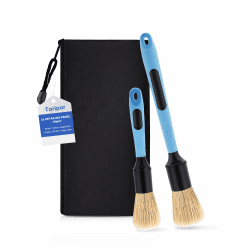 2X Auto Detailing Pinsel Set 🚗🧼 Weiche Naturhaar Detail Bürsten für schonende innen & außen Reinigung