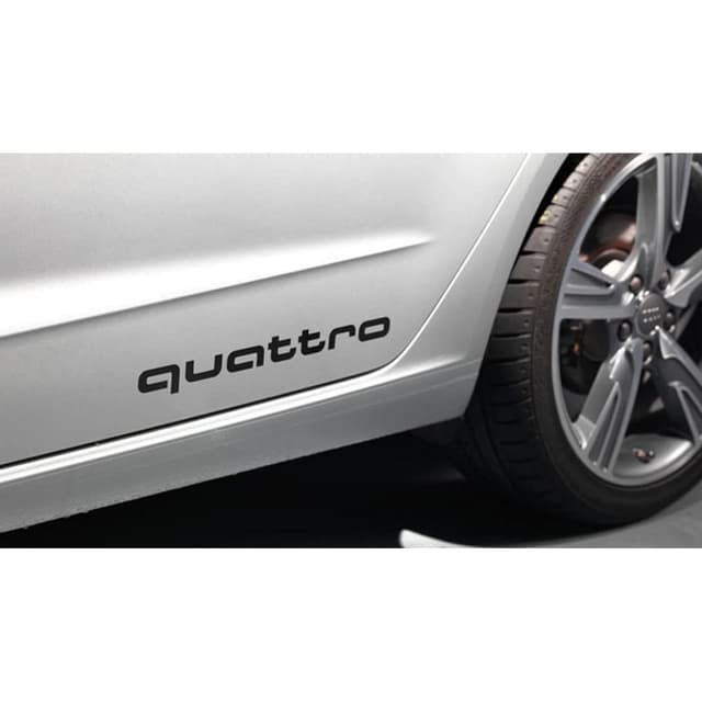 🔥 Super Deal! Audi 4G0064317AY9B Dekorfolie Quattro Schriftzug, schwarz 🚗