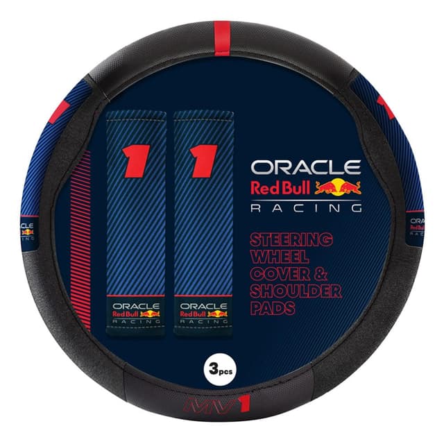 🏎️🔴 Red Bull Oracle Universelle Lenkradhülle + Gurtpolster 🛡️🔵