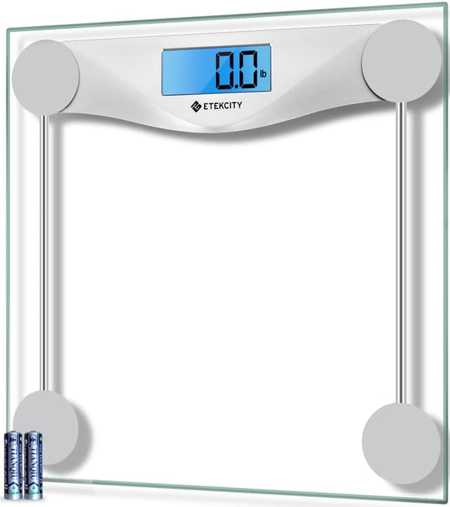 🌟 ETEKCITY Personenwaage digital mit großer blauer LCD-Hintergrundbeleuchtung 🌟