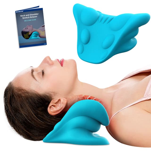 REARAND 3 in 1 Nackenstrecker, Nacken- und Schulterentspanner blau 🌟 14.99€