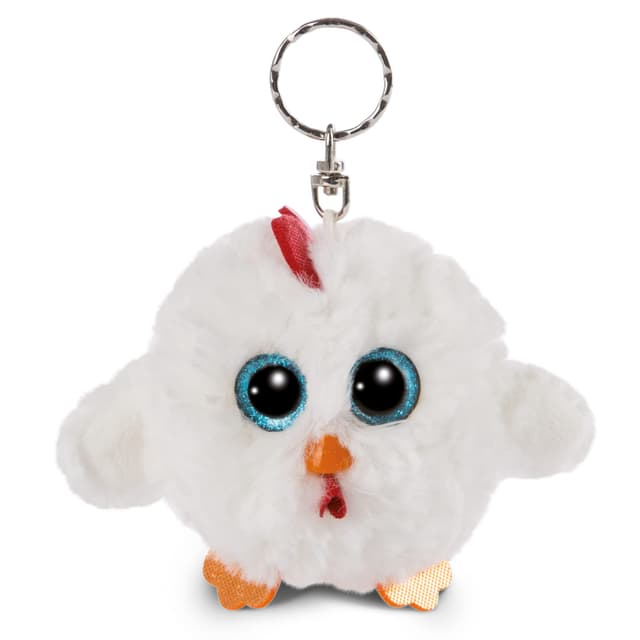 🐔🌟 NICI Glubschis: Das Original – Glubschis Schlüsselanhänger Henne Henlou 9 cm – Huhn Kuscheltieranhänger 🌟🐔