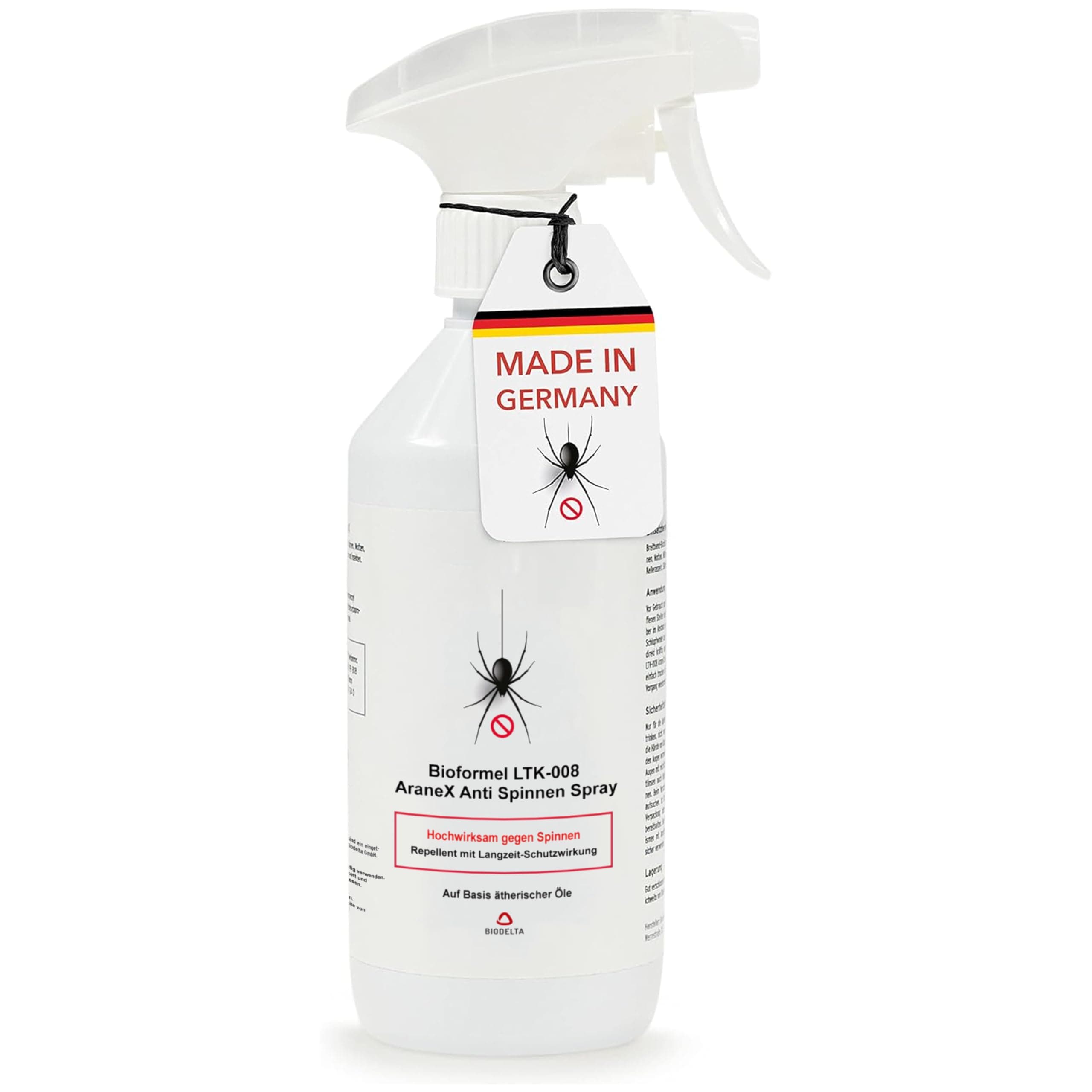 BIODELTA LTK-008 Spinnenspray 500 ml 🕷️🚫 - Spinnenabwehr mit Langzeitwirkung