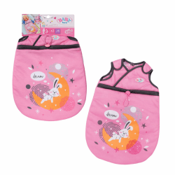 🌙 BABY born 832479 Schlafsack - Puppenschlafsack rosa grau 🐰 Angebot bei HelloDeals