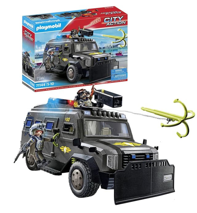 PLAYMOBIL City Action SWAT-Geländefahrzeug | mit Licht und Sound | Spielzeug ab 5 Jahren | 71144 🚓