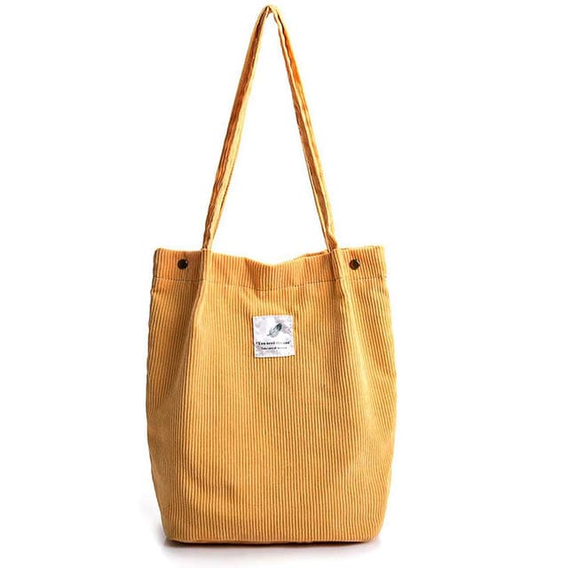 Funtlend Elegant Umhängetasche Damen Groß Cord Tasche Damen Handtasche Schultertasche - Gelb 🌟👜
