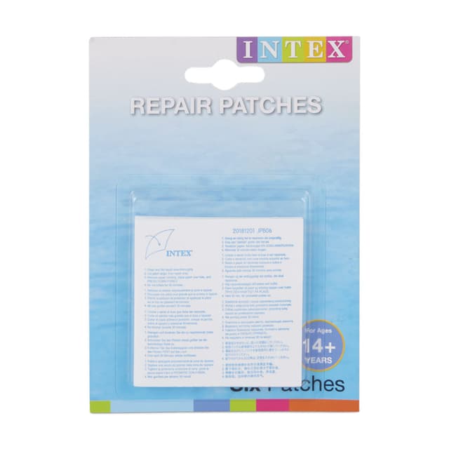 🔧🔦 Intex 59631NP - Reparaturflicken, 6 Stück, Vinyl, 7x7 cm 7 x 7 x 0.1 cm 🔦🔧