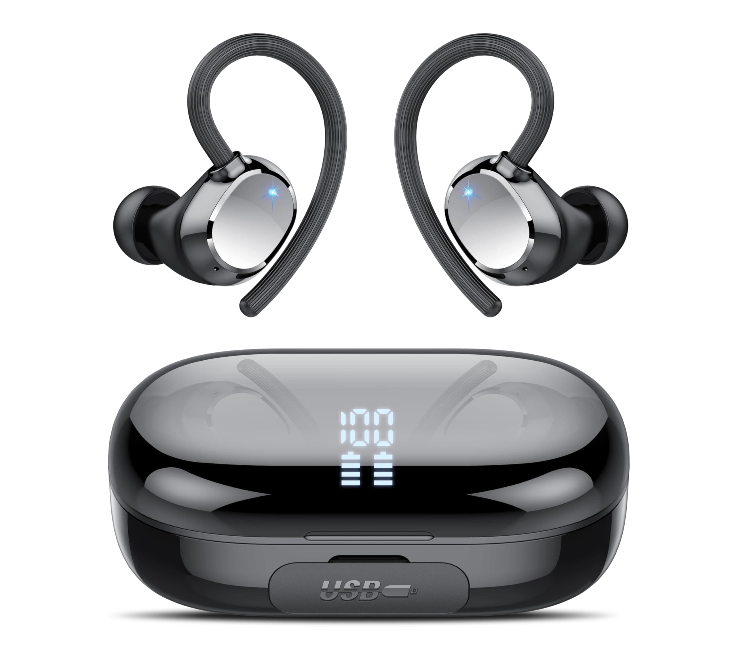 Bluetooth Kopfhörer Sport, 2025 in Ear Kopfhörer Kabellos Bluetooth 5.3 mit HD Mic 🎶🏃