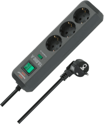 🔌 Brennenstuhl Eco-Line Steckdosenleiste 3-Fach mit Überspannungsschutz anthrazit 1,5m Angebot bei HelloDeals