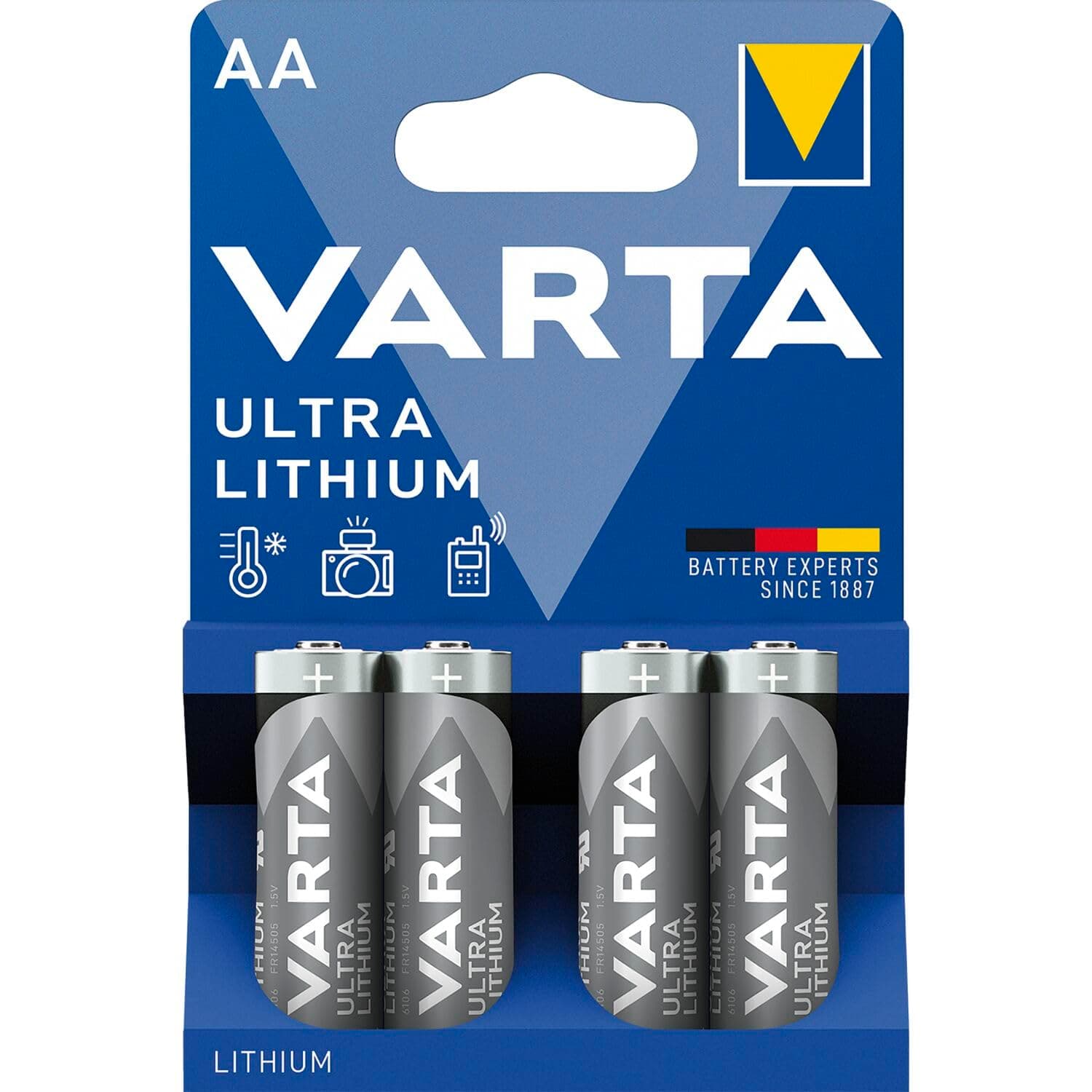🔋 VARTA Batterien AA, 4 Stück, Ultra Lithium, 1,5V - Top-Angebot! 🔋