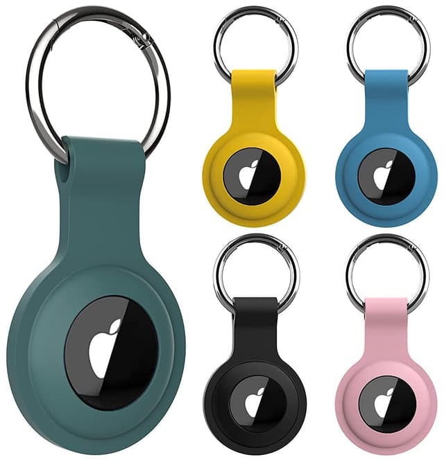 🔑 [5-Stück] Hülle für Apple AirTag Anhänger, Airtags Schlüsselanhänger 🛡️