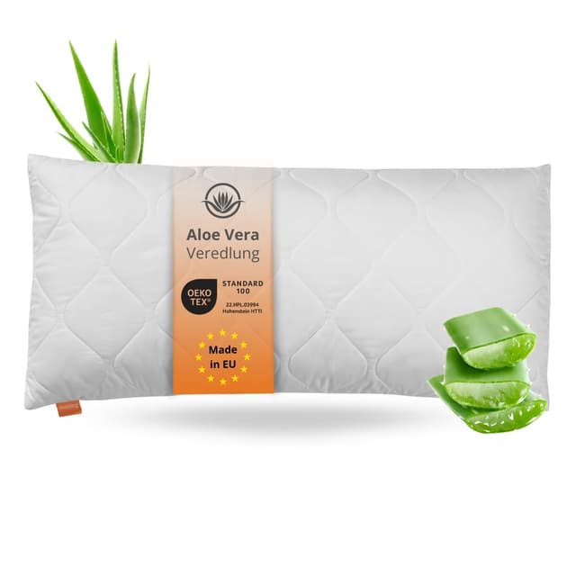 Sleepling Aloe Vera Kopfkissen 40 x 80 cm 🌿🌙 - Hautfreundlich und Kühlend