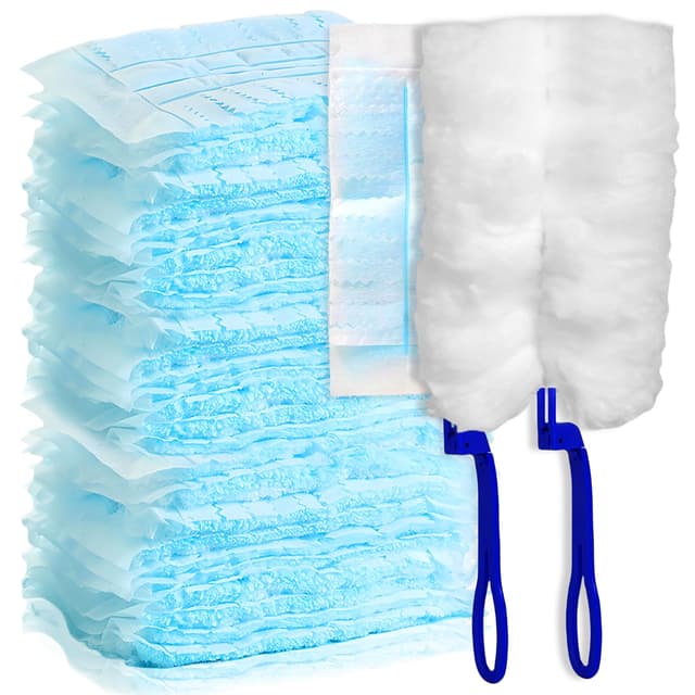 🧹🌟 50 Stück Staubmagnet Staubwedel Nachfüllpack für Swiffer mit Mikrofaser Staubwischer 🌟🧹