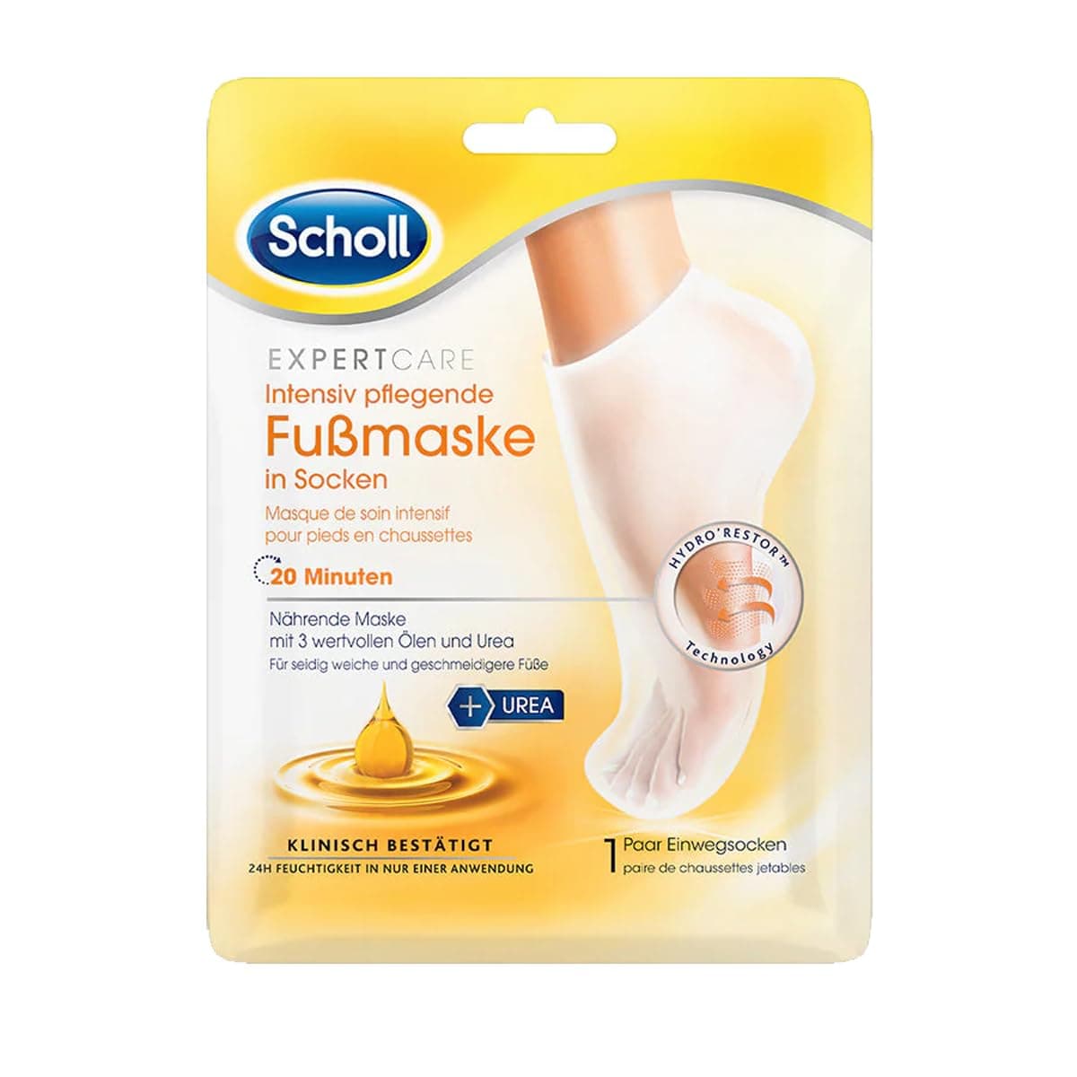 👣 Scholl Expertcare Intensiv Pflegende Fußmaske mit 3 Wertvollen Ölen 🌿🧦