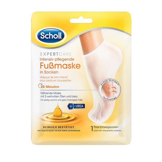 👣 Scholl Expertcare Intensiv Pflegende Fußmaske mit 3 Wertvollen Ölen 🌿🧦