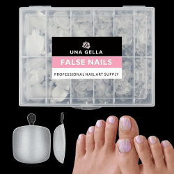 UNA GELLA Quadrat Fußnägel zum Aufkleben - 216 Stück/12 Größen Angebot bei HelloDeals
