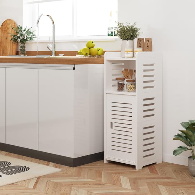 Dripex Badezimmerschrank - Schmaler Beistellschrank in Weiß 🚿🛁