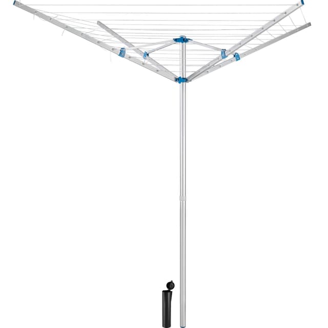 Deal des Tages: tectake Aluminium Wäschespinne Wäscheschirm 🌞👚 | 4 Tragarme | Stufenlos höhenverstellbar